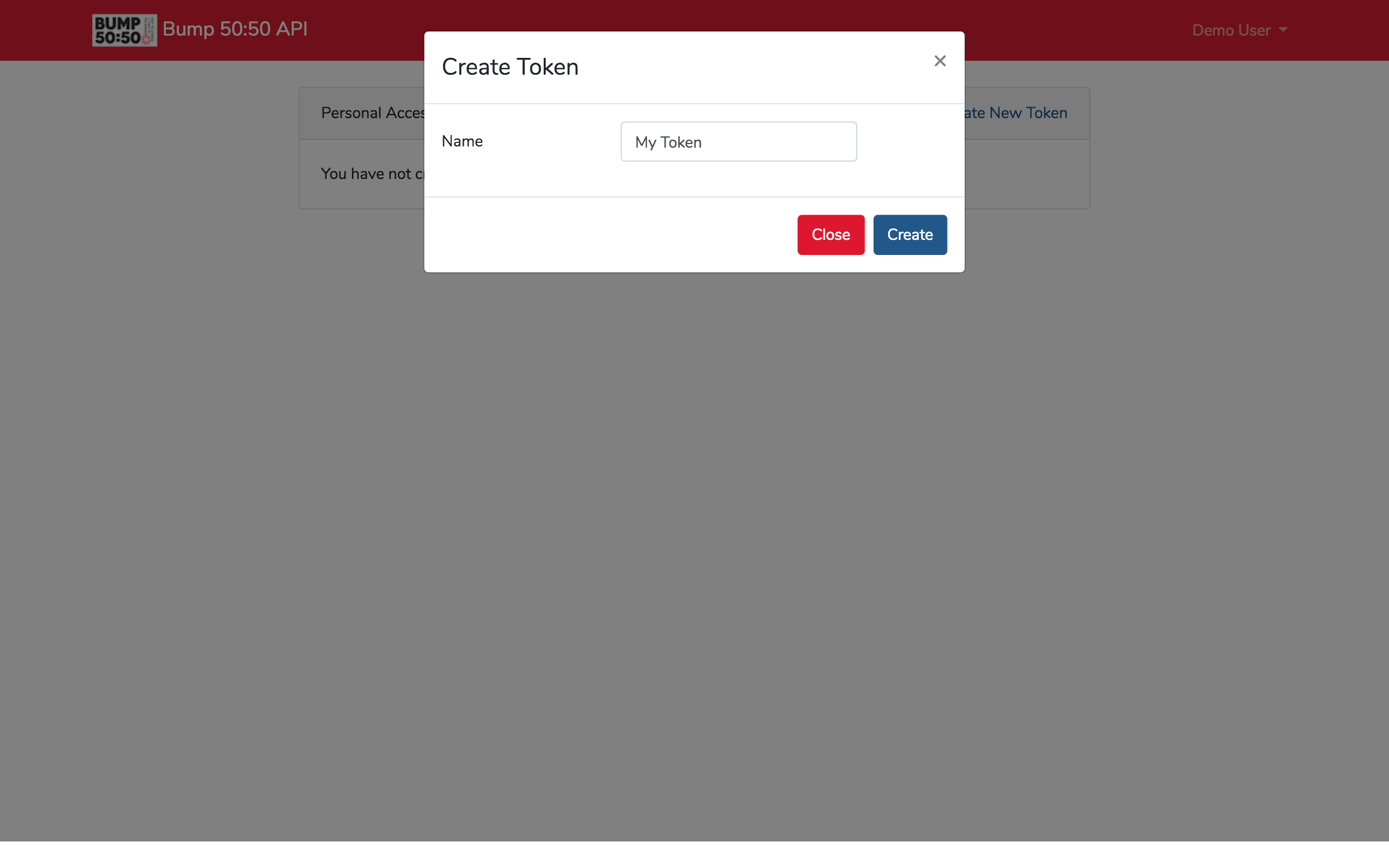 Enter a name for your token