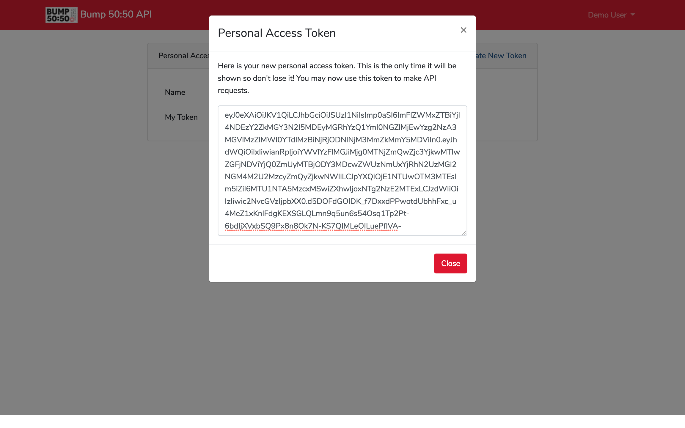 Token generated successfully